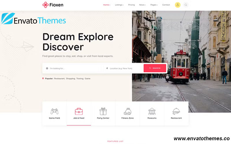 Fioxen – Directory Listing WordPress Theme