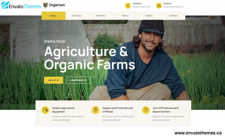 Orgarium – Agriculture & Organic WordPress Theme