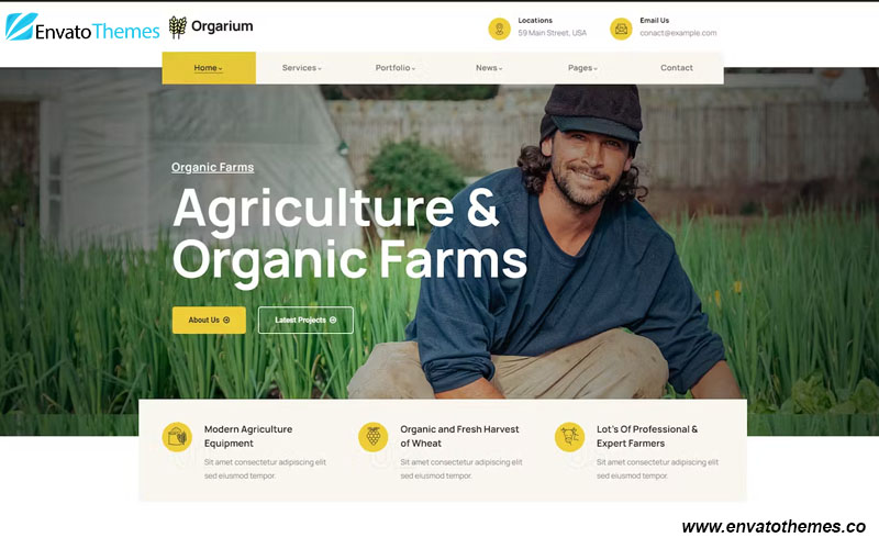 Orgarium – Agriculture & Organic WordPress Theme