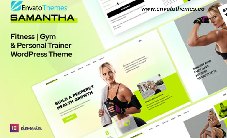 Samantha – Fitness & Gym Elementor WordPress