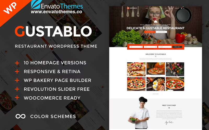 Gustablo – Restaurant & Cafe WordPress Theme