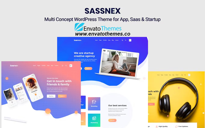 Sassnex – WordPress Theme for App, Saas & Startup