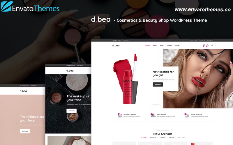 DBea – Cosmetics & Beauty Shop WordPress Theme