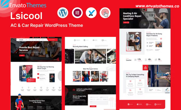 Lsicool – AC & Car Repair WordPress Theme