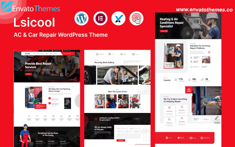 Lsicool – AC & Car Repair WordPress Theme