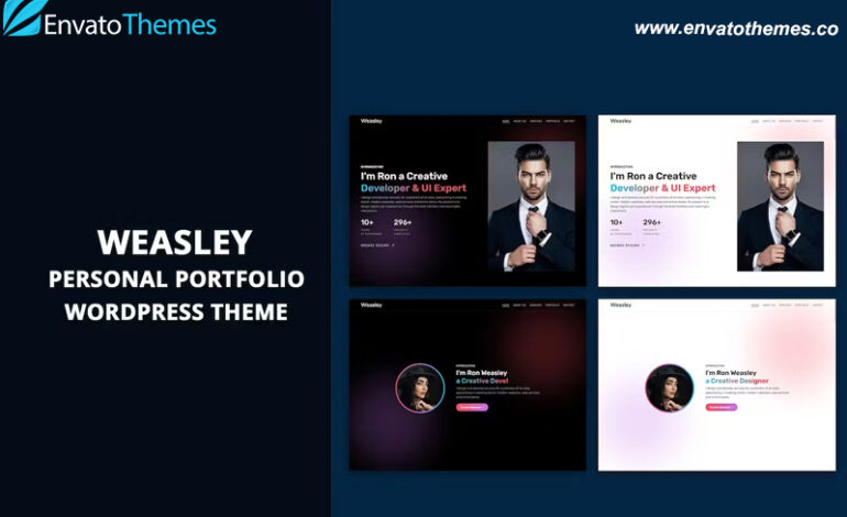 Weasley – Personal Portfolio WordPress Theme