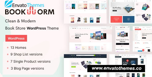 Bookworm v1.2.5 – Bookstore & Bookshop WooCommerce Theme