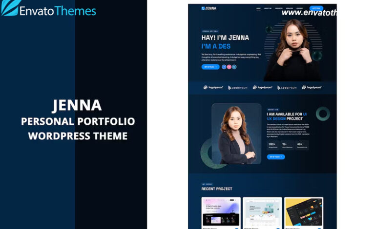 Jenna – Personal Portfolio WordPress Theme