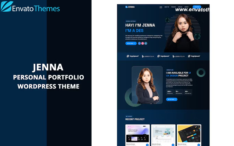 Jenna – Personal Portfolio WordPress Theme