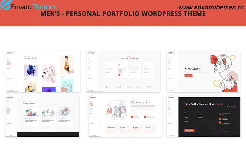 Mer’s – Personal Portfolio WordPress Theme