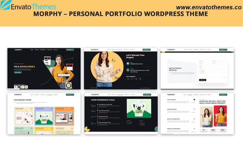 Morphy – Personal Portfolio WordPress Theme