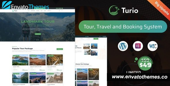 Turio v1.4.0 – Tour and Travel WordPress Theme Tourism Agency