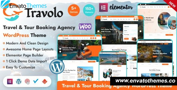 Travolo v1.0.1 – Travel Agency & Tour Booking WordPress Theme